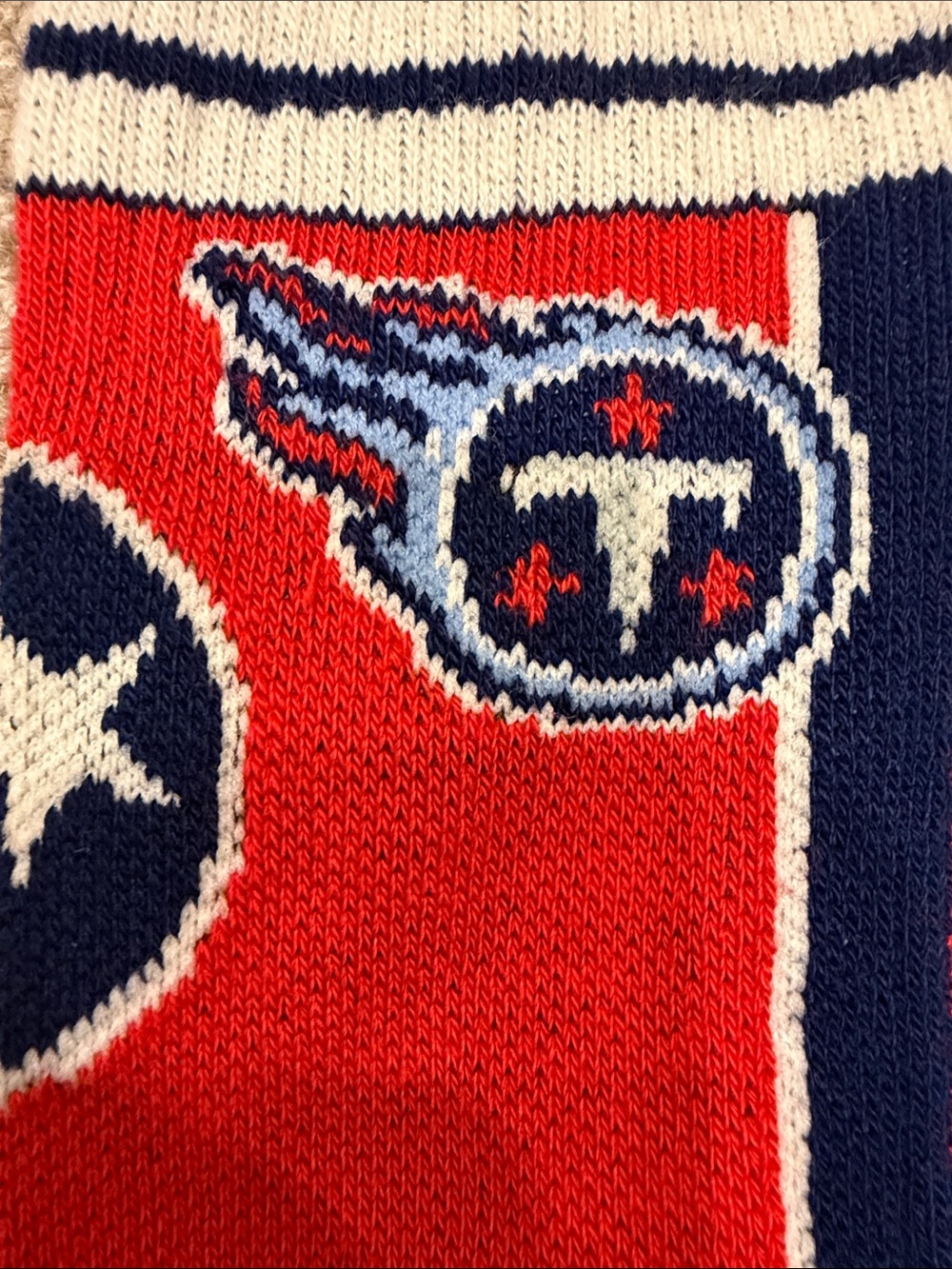 NFL Tennessee Titans Navy, Red & Light Blue Crew Socks- Size Large - Picture 2 of 6